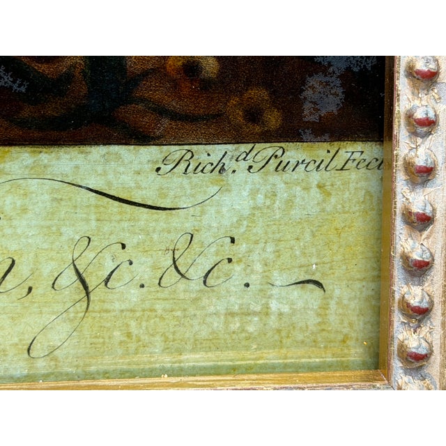 18th Century King George III Reverse-Painted Mezzotint on Glass After Jeremiah Meyer Ra, Engraved by Richard Purcell, London For Sale - Image 13 of 18