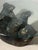 Black Bear Coffee Table in Resin with Glass Top For Sale - Image 3 of 9