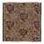 Antique Bessarabian Square Tapestry in Red & Brown Floral Patterns- Rug & Kilim For Sale