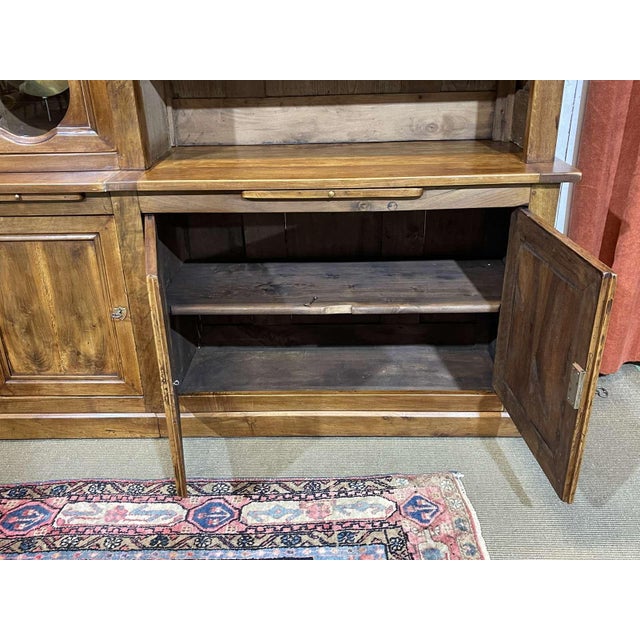 Walnut and Oak Bookcase, Early 20th Century For Sale - Image 6 of 17