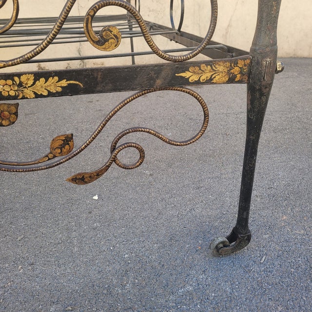 Antique Painted Iron Bed For Sale - Image 10 of 18