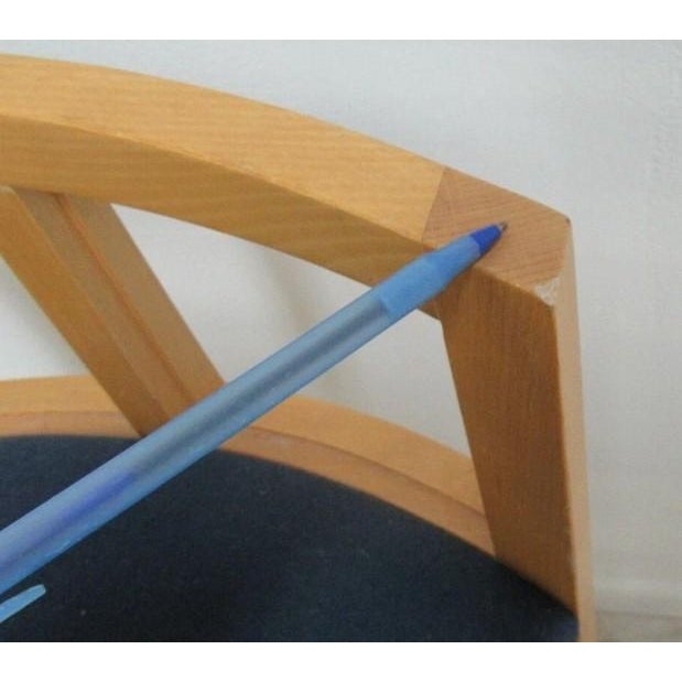 Wood 1990s Michael Graves Design for Atelier Prototype Finestra Bar Stool Chair One of a Kind For Sale - Image 7 of 13