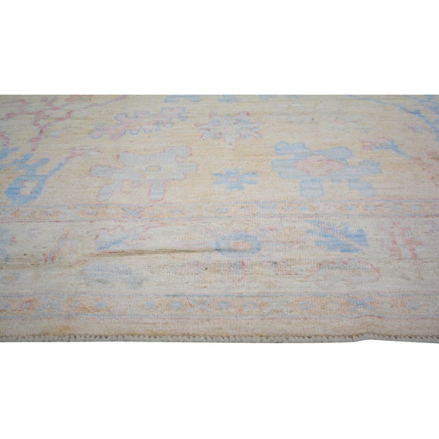 Contemporary Oushak Hand Knotted Wool Rug,10'5"X14' For Sale - Image 4 of 6