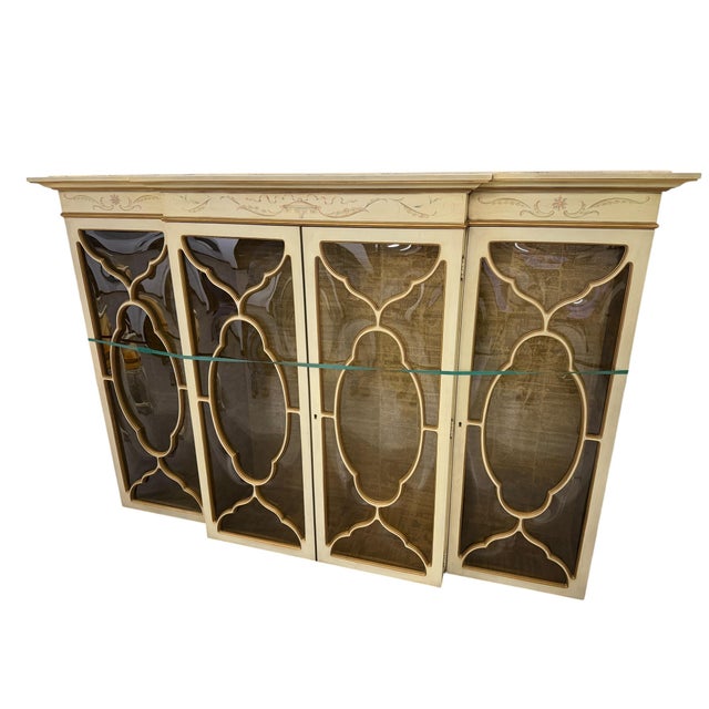 Karges Hand-Painted French Neoclassical Breakfront China Cabinet With Matching Buffet, 1970s For Sale In New York - Image 6 of 9