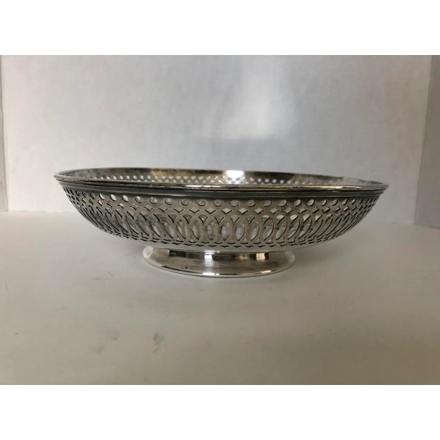 1940s Vintage Reed&Barton Epns Pierced Monogram “SK”Center Piece/Bowl For Sale - Image 5 of 5