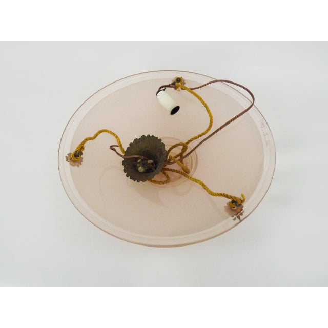 Art Deco Pendant Light with Basin from Muller Frères, 1890s For Sale - Image 10 of 11