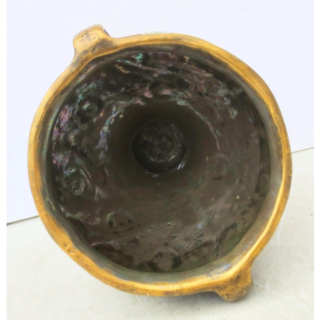 Olive Amphora Ceramic Vase Circa 1920s For Sale - Image 8 of 9