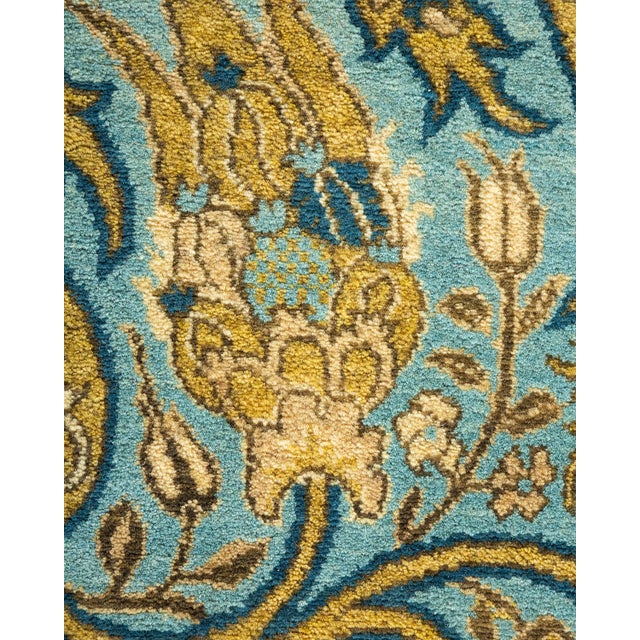 Traditional Mogul, One-of-a-Kind Hand-Knotted Area Rug - Green, 12' 2" x 15' 0" For Sale - Image 3 of 8