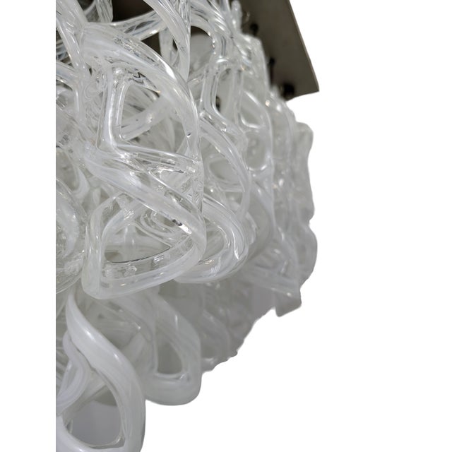 Mid-Century Modern Ceiling Light with Murano Glass Pendants, 1970s For Sale - Image 3 of 8