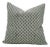 Fabdivine Handmade Block Print Linen Blend Throw Pillow Cover 22x22– Hariyali Green Floral Design For Sale
