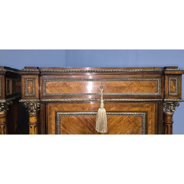 Tall French Louis XVI Porcelain Mounted Cabinets, 1880, Set of 2 For Sale - Image 7 of 18