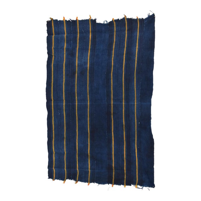 Mid 20th Century Vintage African Indigo Fabric For Sale