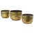 Brass Repoussé Flower Planters, Set of 3 For Sale - Image 4 of 18