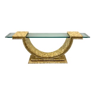 Vintage Lacquered Smoke Dyed Console For Sale
