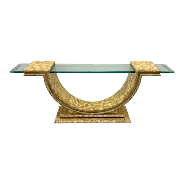 Vintage Lacquered Smoke Dyed Console For Sale