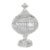 Vintage German Crystal Lidded Candy Dish-Footed Bonbon Jar-Pedestal Bowl-Compote For Sale