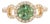 2cts Demantoid Ring With Earth Mined Diamonds Halo: 14k Solid Gold, Round 6.5mm For Sale