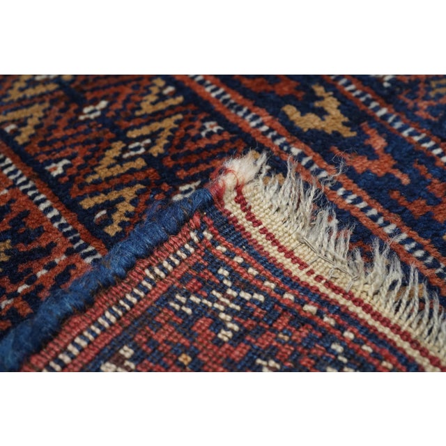 Red Antique Turkmen Rug 3'0'' X 5'9'' For Sale - Image 8 of 10