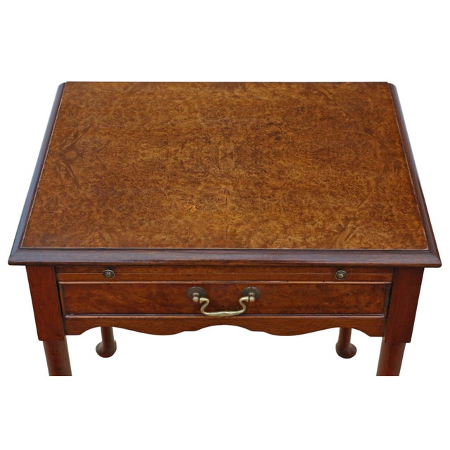 Wood Mid-Century Burr Walnut Bedside Tables from the Savoy Hotel, London, 1950s, Set of 2 For Sale - Image 7 of 13