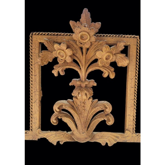 Chinoiserie 1980s Oversized John Richard Chinoiserie Botanical Framed Wall Art With Gilt Rope Architectural Pediment Crest For Sale - Image 3 of 11