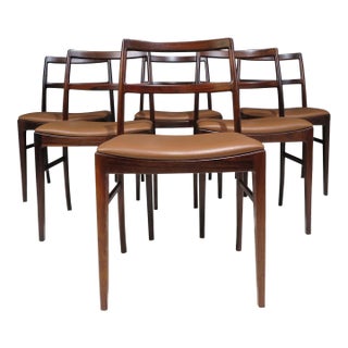 Mid 20th Century Mid-Century Danish Arne Vodder Brazilain Rosewood Dining Chairs - Set of 6 For Sale