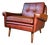 Mid-Century Danish Cognac Leather Lounge Chair by Svend Skipper, 1965 For Sale