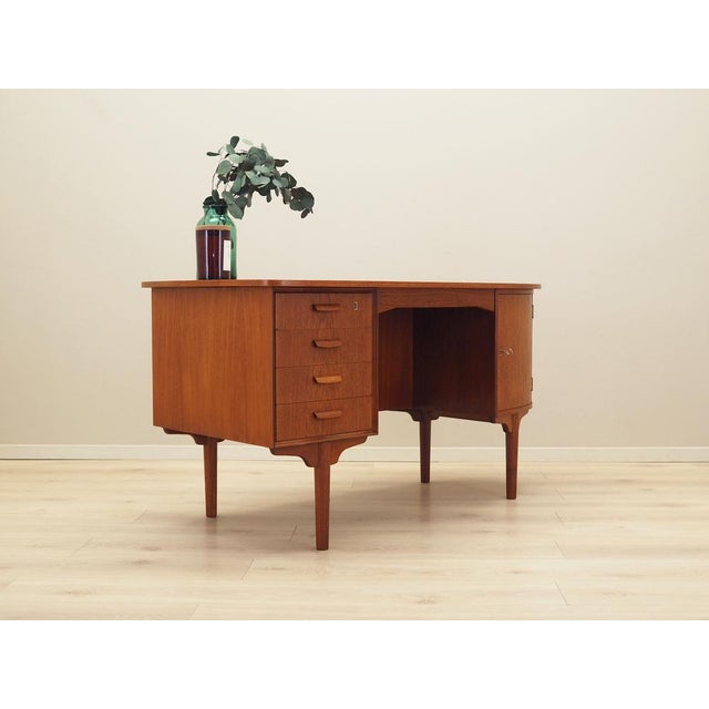 Vintage Danish Teak Desk, 1970s For Sale - Image 6 of 18
