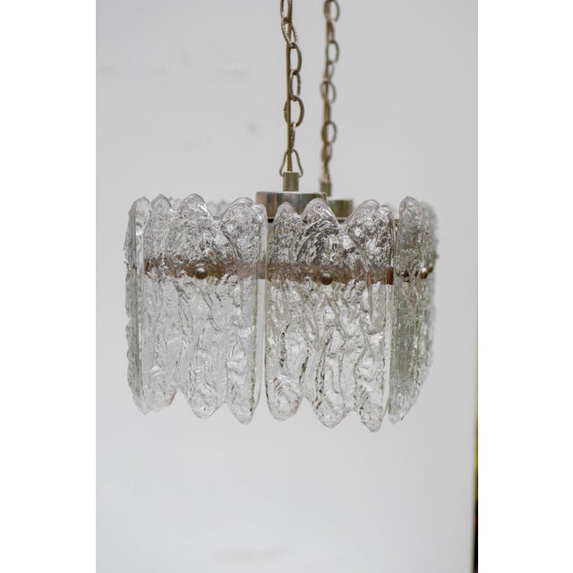 Late 20th Century Vintage Crystal Glass Pendant Lamp by Carl Fagerlund for Orrefors, Sweden, 1970s For Sale - Image 5 of 18