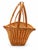 Boho Chic Vintage Wicker Gathering Basket With Wrapped Bamboo Handle For Sale - Image 3 of 8