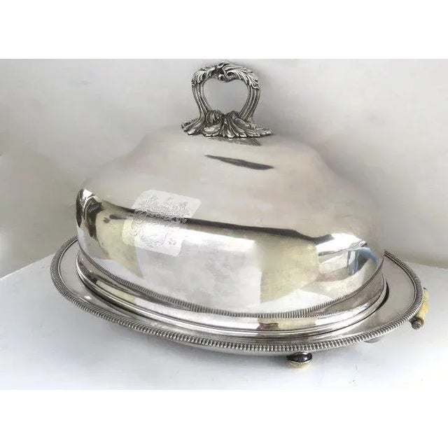 Sheffield Early Sheffield Meat Dome and Platter with Water Reserve c 1800 For Sale - Image 4 of 10