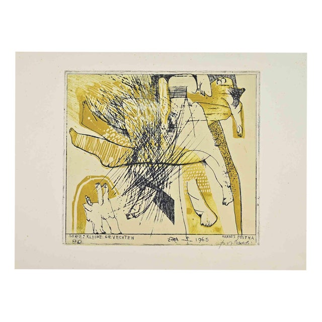 Hannes Postma, Kleine Gevechten (Little Fights), 1965, Etching For Sale