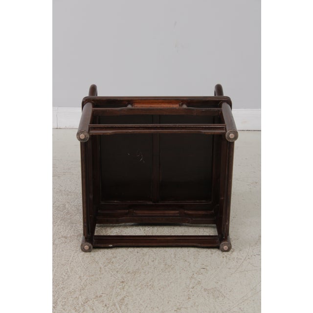 Pair Vintage Chinese Rosewood Armchairs For Sale - Image 13 of 13