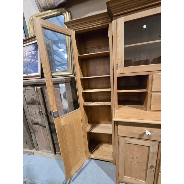 Wood Late 19th Century Austrian Alpine Pine Step-Back Cupboard For Sale - Image 7 of 10