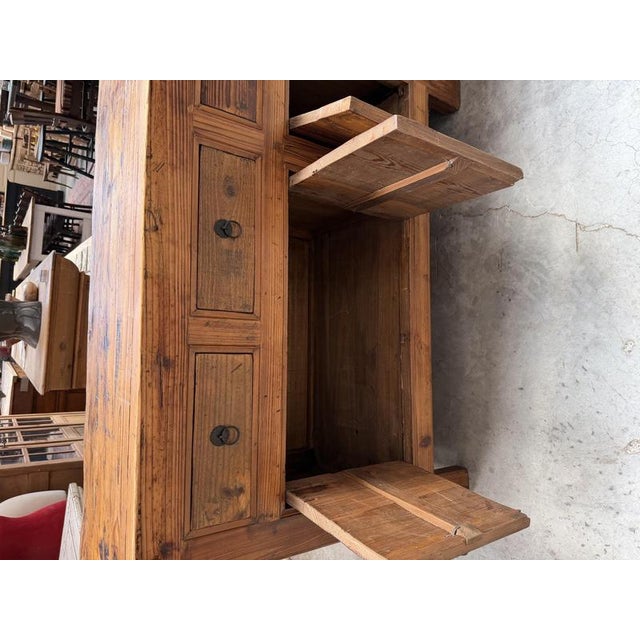 Brutalist Sideboard in Fir wood, 1980s For Sale - Image 10 of 18