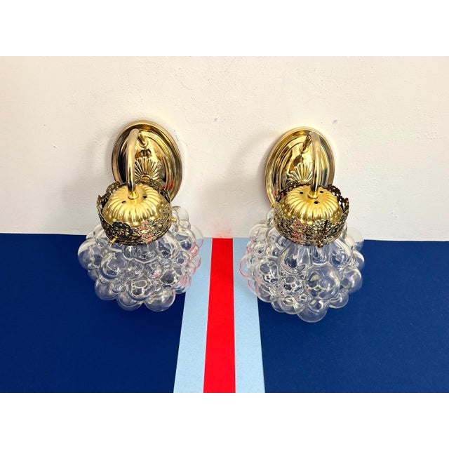 1960s Bubble Glass Sconces, Pair For Sale - Image 9 of 17