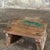 Small Occasional Stool in Upcycled Teak with Traces of Green Chrome on the Top, 1990s For Sale - Image 6 of 11