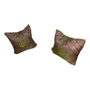 1990s Hermes Qalamdan Pattern - Pair of Matching Silk Pillows