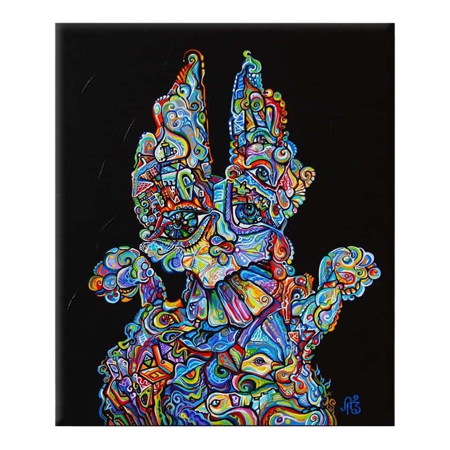 Alexander Arshansky, "Black Rabbit" Abstract/Cubist Piece For Sale