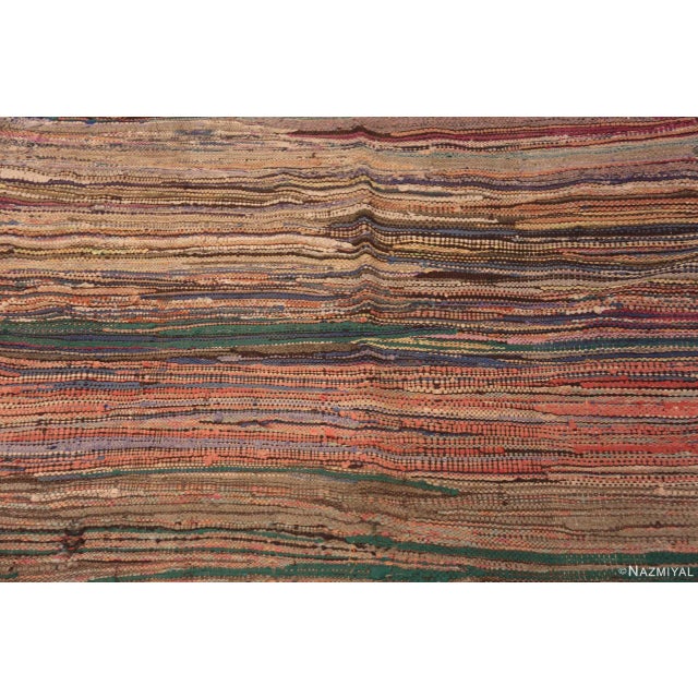 Moroccan Nazmiyal Collection Rust Vintage Moroccan Tribal Flatwoven Rug For Sale - Image 3 of 7
