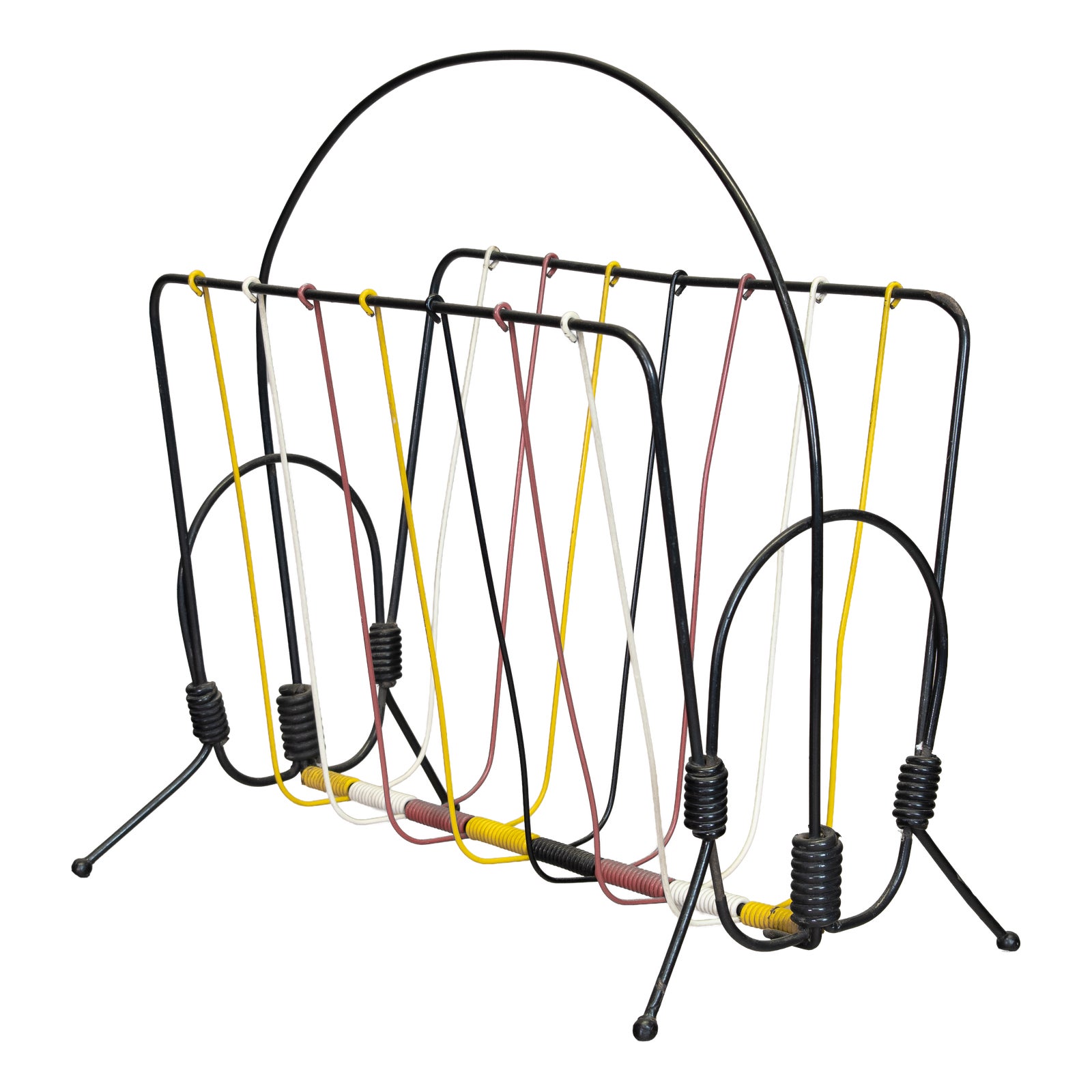 Vintage Wire Magazine Rack, 1970 | Chairish