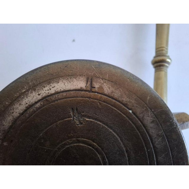 1930s Antique Art Deco Brass Apothecary Mortar and Pestle, Former Czechoslovakia, 1930s, Set of 2 For Sale - Image 5 of 17