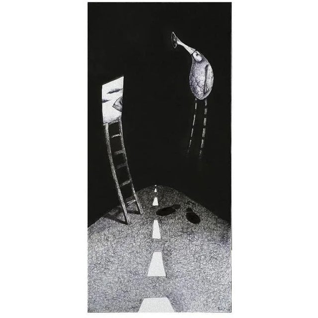 Contemporary Keziat, The Invisible Road, Original Pen Drawing, 2009 For Sale - Image 3 of 3
