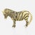 Late 20th Century Vintage Signed 18k Gold, Black Enamel, & Diamond Figural Zebra Brooch For Sale - Image 5 of 14