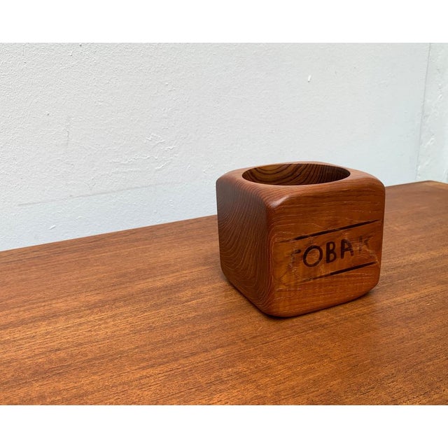 Mid-Century Swedish Former Tabacco Tobak Teak Box Bowl from Sowe Svestad, 1960s For Sale - Image 17 of 17