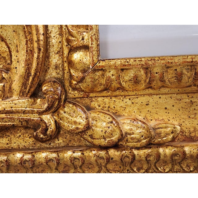 Vintage Giltwood Mirror With Seashell Motif For Sale - Image 14 of 15