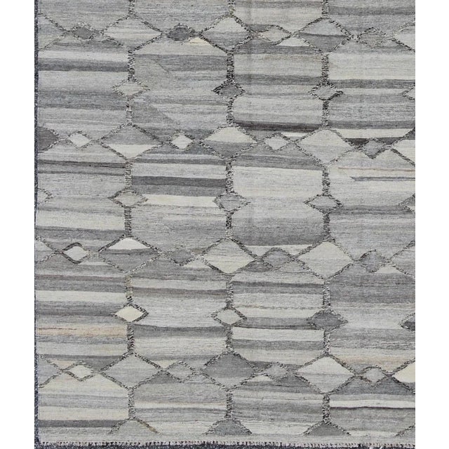 Versatile and neutral color-tone flat-weave Kilim for a Modern interiors as well a casual interiors. Keivan Woven Arts/...