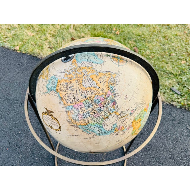 1970s Vintage 1970s Replogle Articulating Globe on Metal Stand For Sale - Image 5 of 8