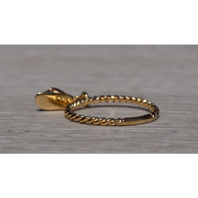 1990s The Cape San Blas: Yellow Gold Baby Shoe Ring For Sale - Image 5 of 10