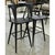 Crafted from black oak with a sculptural, Scandinavian-inspired silhouette, these barstools feature gently curved crest...