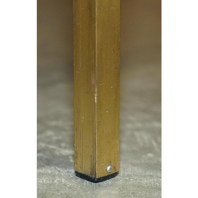 Metal Mid-Century Modern Paris Brass Smoked Glass Coffee Table from Maison Jansen, 1950s For Sale - Image 7 of 18